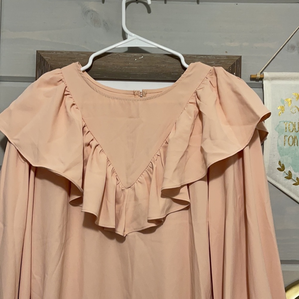 Long sleeve dress shirt with ruffle - Picture 3 of 4